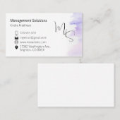 lavande carte de visite (Devant / Derrière)