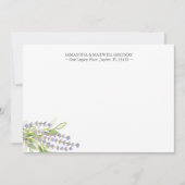 Lavande Carte pour notes de Merci personnalisée (Devant)