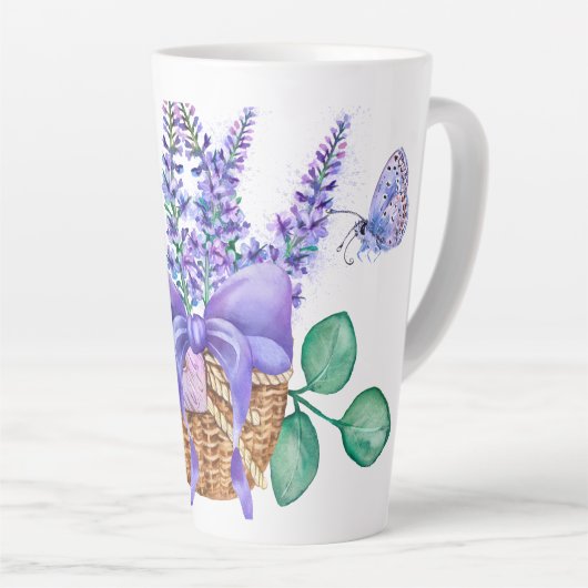 Lavande Champs Latte Mug 6 (Angle droit)