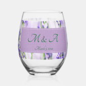 Lavande Champs Mariage Verre sans pierre (Verso)