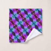 Lavande Clematis Fleur Nichée Dans Trellis (Gant de toilette)