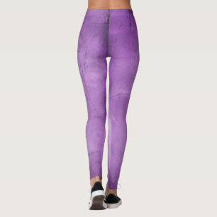 Lavande d'aquarelle chic violet Leggings pour femm