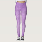 Lavande d'aquarelle chic violet Leggings pour femm (Devant)