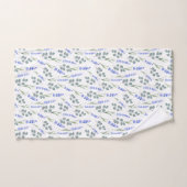 Lavande d'aquarelle et Motif d'eucalyptus (Serviette à main)