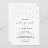 Lavande de bébé moderne Invitation d'arrosage neut (Devant / Derrière)