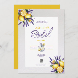 Lavande de citron QR Code Bridal Show Invitation