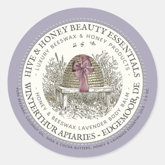 Lavande de Étiquette de bain de haut de gamme avec (Devant)