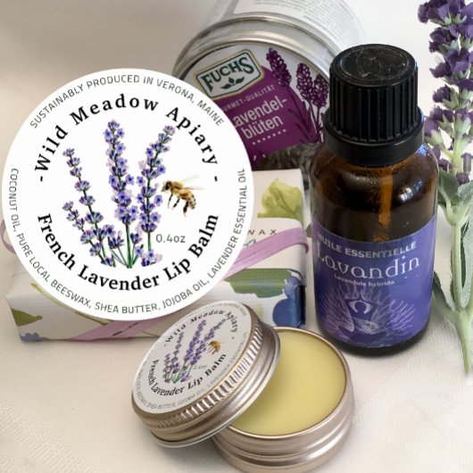 Lavande de Étiquette de conteneur de la lèvre de c