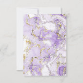 lavande de marbre fluide or RSVP mariage (Dos)