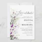 Lavande de verdure violette Faire-part de mariage (Devant)