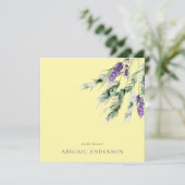 Lavande Délicate et Jaune Invitation de Mariage Ca (Debout devant)