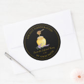 Lavande d'or Étiquette de miel infusé | Black (Enveloppe)