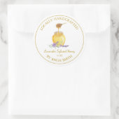 Lavande d'or Étiquette de miel infusé | BLANCHE (Sac)