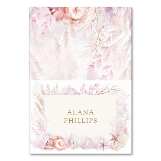 Lavande Douce Bleue Ocean Table Place Carte (Par défaut)