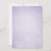 Lavande douche nuptiale Invitation Violet Rustique (Dos)