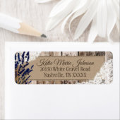 Lavande en bois et dentelle Rustique Étiquette Mar (En situation)