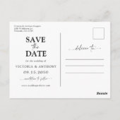 Lavande Enregistrer la date avec carte postale pho (Dos)