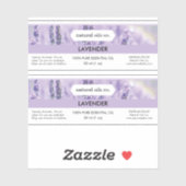 Lavande Essential Huiles Étiquette de la bouteille (Feuille)