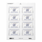 Lavande et abeilles Miel Étiquette Dashed (Feuille entière)