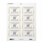 Lavande et abeilles Miel Étiquette Dashed (Feuille entière)