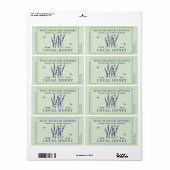 Lavande et abeilles Miel Étiquette Dashed (Feuille entière)