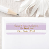 Lavande et blanc Aquarelles Étiquette de adresse (En situation)