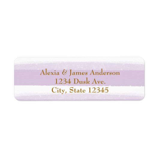 Lavande et blanc Aquarelles Étiquette de adresse (Devant)