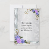 Lavande et carte de réponse roses bleus (Dos)