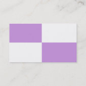 Lavande et Carte de visite blanc ajustables (Dos)