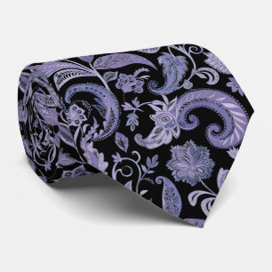 Lavande et Cravate noir Paisley