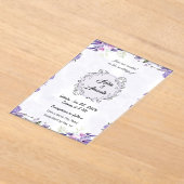 Lavande et Faire-part de mariage florale (Poser)