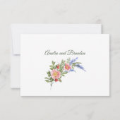 Lavande et Fleur sauvage Rustique mariage carte RS (Dos)