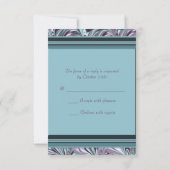 Lavande et mariage bleu Turquoise RSVP (Dos)
