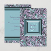 Lavande et mariage bleu Turquoise RSVP (Devant / Derrière)