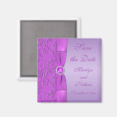 Lavande et Mariage violet Favor Magnet (Recto/Verso)
