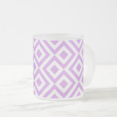 Lavande et méandre blanc Motif Mug (Devant droit)