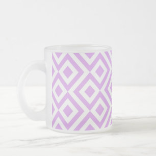 Lavande et méandre blanc Motif Mug