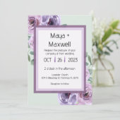 Lavande et Menthe verte 5x7 Faire-part de mariage (Debout devant)