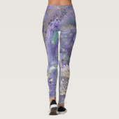 Lavande et Pastel Leggings Abstraits - "Naomi" (Dos)
