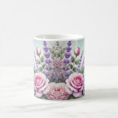 lavande et tasse de jardin rose (Centre)