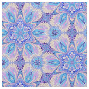 Lavande et tissu bleu de kaléidoscope