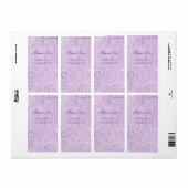 Lavande Étiquettes de mariage (Feuille entière)