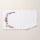 Lavande Eucalyptus rose roses aquarelle (Serviette à main)