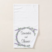 Lavande Eucalyptus violet aquarelle fleurie (Serviette à main)