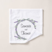 Lavande Eucalyptus violet aquarelle fleurie (Gant de toilette)