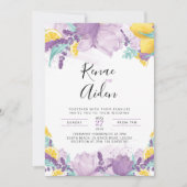 Lavande Faire-part de mariage, Invitation Été (Devant)