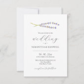 Lavande Faire-part de mariage uniques (Devant)