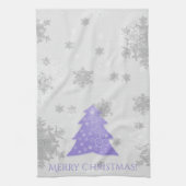 Lavande Festive Arbre de Noël Serviette de cuisine (Vertical)