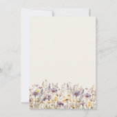 Lavande Fleur sauvage Carte de remerciements beige (Dos)