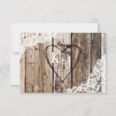 Lavande Fleurs dentelle en bois Rustique carte RSV (Dos)